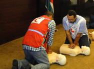 تدريبات على الإسعافات الأولية أجرتها اللجنة الدولية بالتعاون مع موظفي ومتطوعي جمعية الهلال الأحمر الأردني
