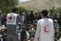 Photo, Faryab province. Emergency assistance to families whose homes and belongings were destroyed by heavy floods in May 2006.