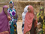 Photo, women waiting for medical consultation at a clinic in the Bakool region of Somalia, July 2008.