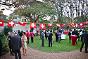 Guests arrive at the residence of the Swiss ambassador.