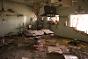 Libya, 2011. The main operating theatre of a hospital in ruins after sustained bombardment. 