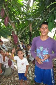 La iniciativa del CICR de apoyar a los habitantes de la zona rural de San Miguel (Putumayo) en el cultivo de cacao surge de las consecuencias humanitarias que sufrió la población civil a causa del conflicto armado. Jonathan Ramírez habita en la vereda La Unión y es uno de los 24 promotores del proyecto.