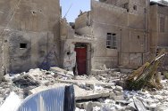 Ciudad antigua de Homs, Siria. Edificios destruidos a raíz de los combates.