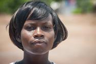 Ruth es una refugiada de Côte d'Ivoire en Liberia.