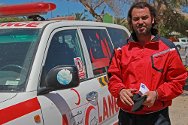 Libye. Mohsen Ibrahim, ambulancier volontaire pour le Croissant Rouge libyen.
