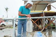 Des points d'eau ont été mis en place dans des municipalités de Cateel et de Baganga à Davao Oriental province. 