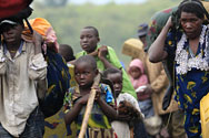 République démocratique du Congo, région de Goma. Des familles fuyant les combats.