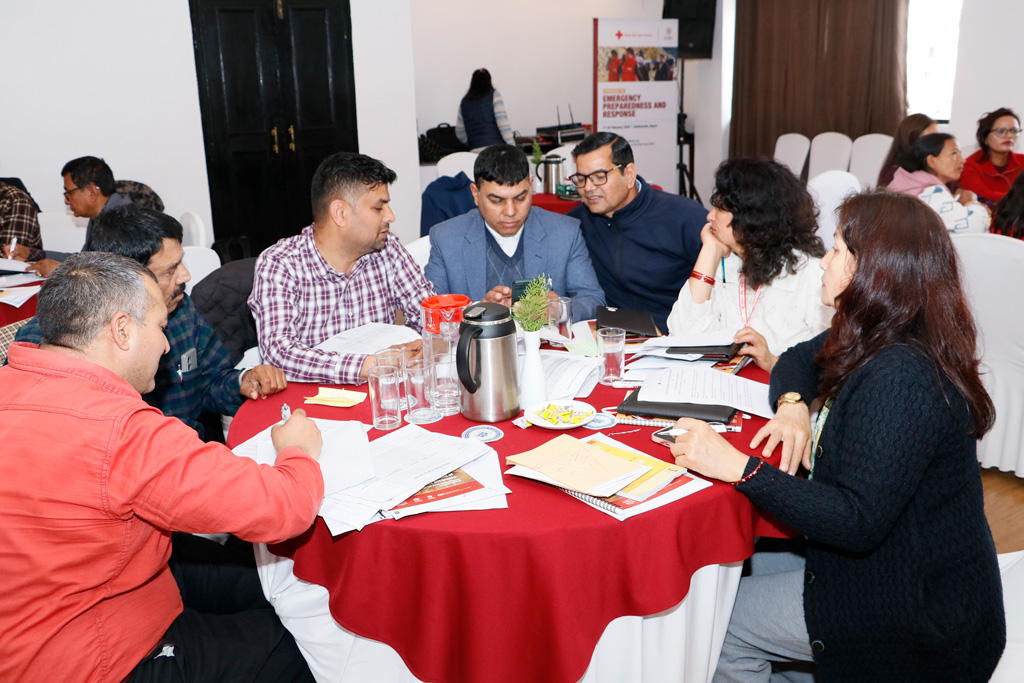 Participants during a group exercise