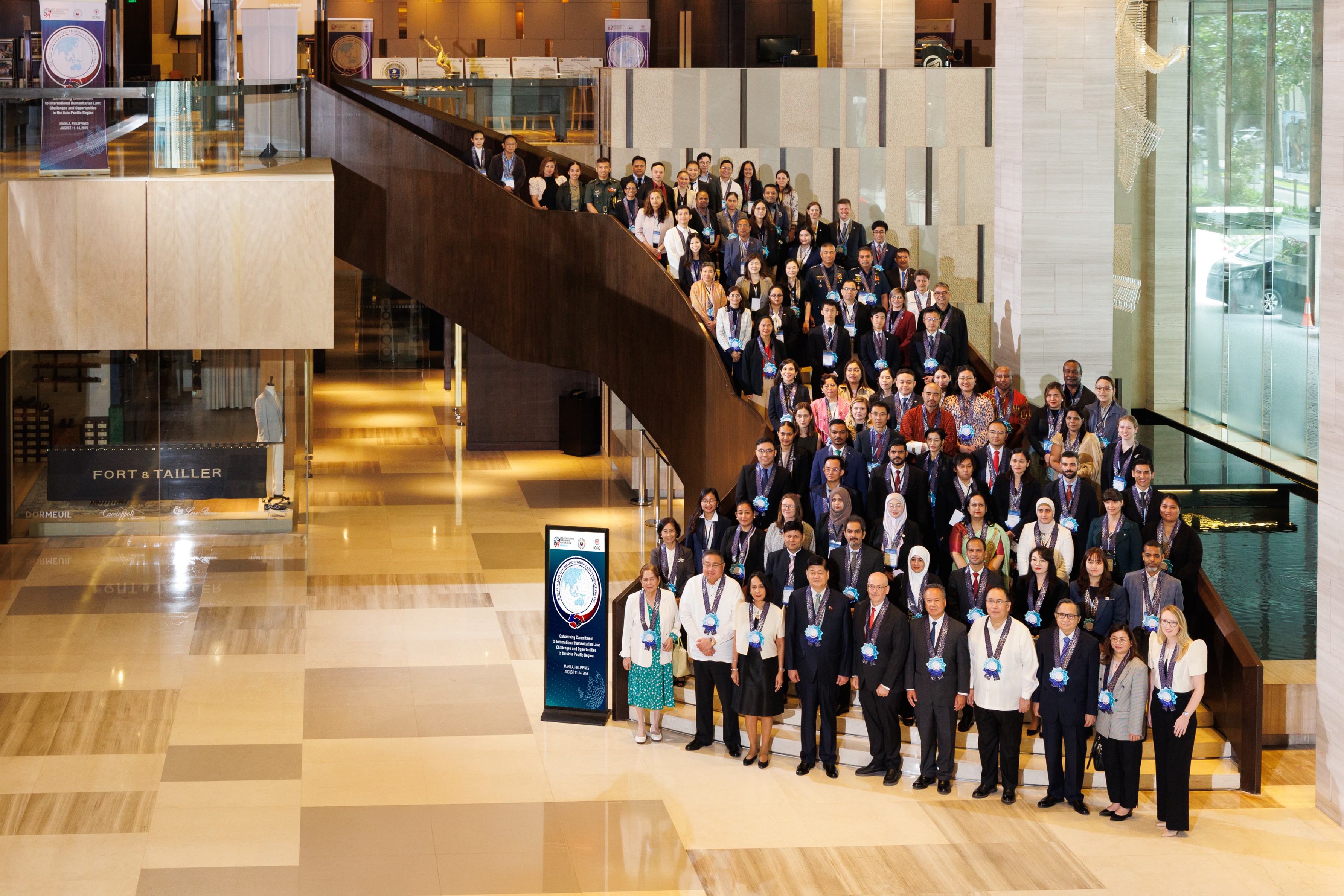 Participants during the opening of the IHL regional conference in Manila, themed “Galvanising Commitment to International Humanitarian Law: Challenges and Opportunities in the Asia Pacific Region,” held from 11 to 14 August 2025 at New World Hotel in Makati City. (Photo: Alex Ruelo/ICRC)