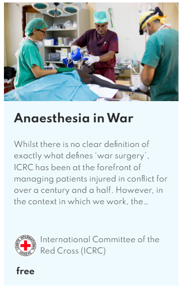 Anaesthesia in War