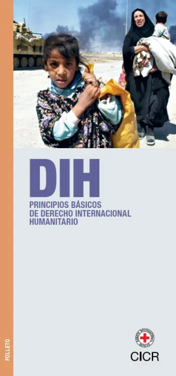 Portada del folleto: "Principios básicos del derecho internacional humanitario"