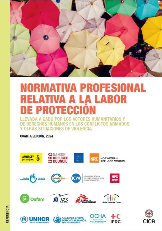 Portada de la publicación "NORMATIVA PROFESIONAL RELATIVA A LA LABOR DE PROTECCIÓN"