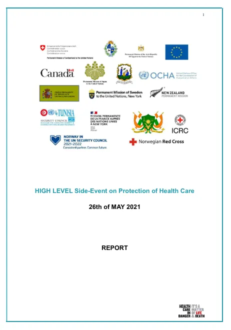 High Level Side Event on protection of health care 