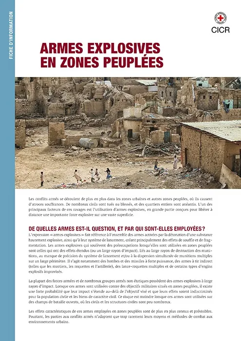 Armes Explosives en Zones Peuplées
