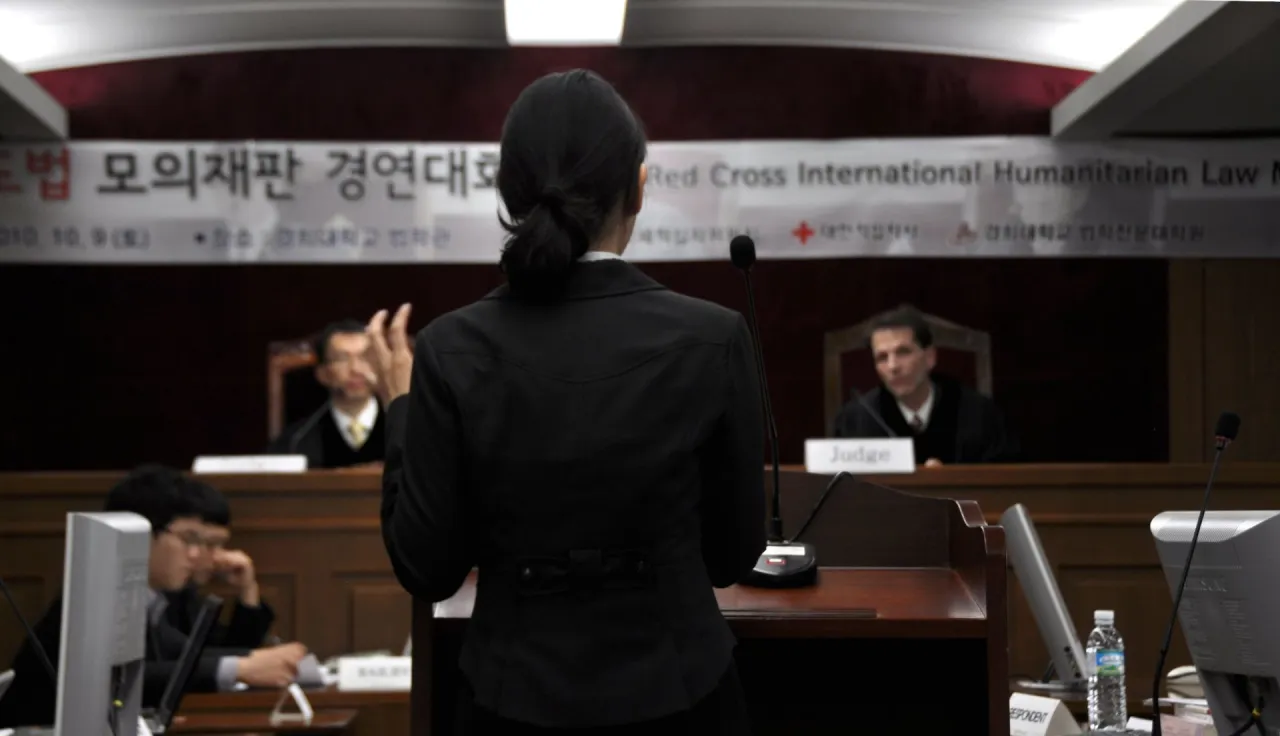 Moot court competition taking place