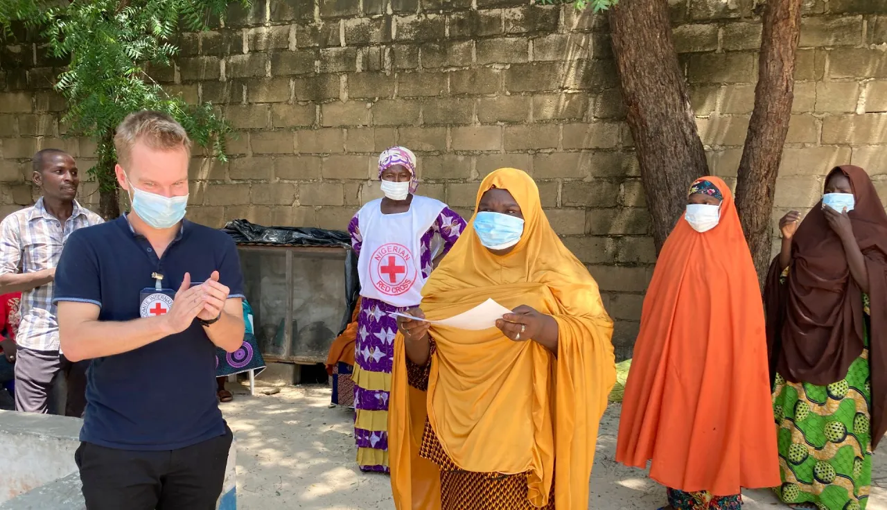 In Maiduguri, displaced women participate in a vocational training organized by the ICRC in collaboration with the Nigerian Red Cross
