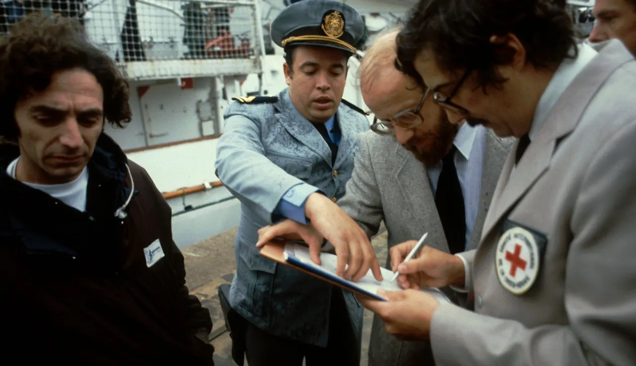 British hospital ship carrying Argentine prisoners.