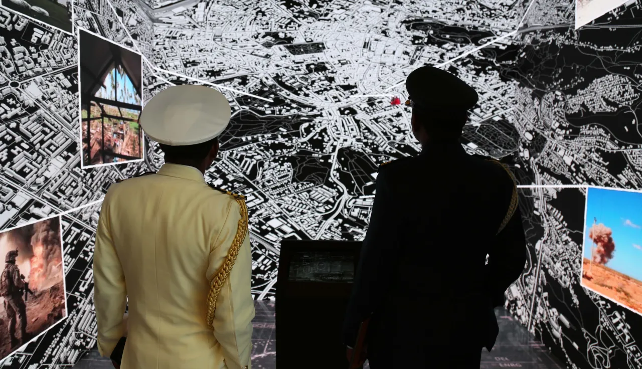 New York, United Nations headquarters (2023). To mark the "protection of civilians" week, the ICRC launches its interactive installation "Digital Dilemmas" which delves into the threat posed by digital environments in situations of armed conflict. Thomas Glass/ICRC