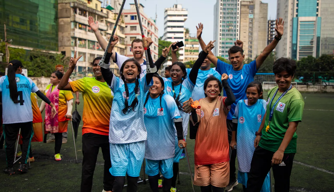 First-ever women’s Amputee Football training camp held in Bangladesh. ICRC
