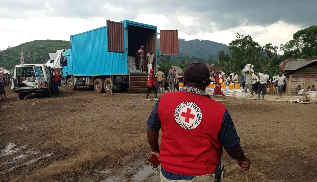 Distribution de vivre dans le cadre des actions du CICR pour renforcer la sécurité économique des populations du Nord-Kivu, d’octobre à début novembre 2024