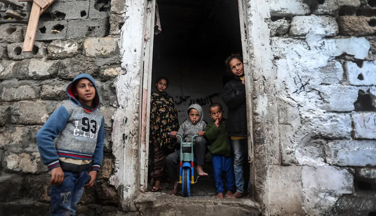 Children in house