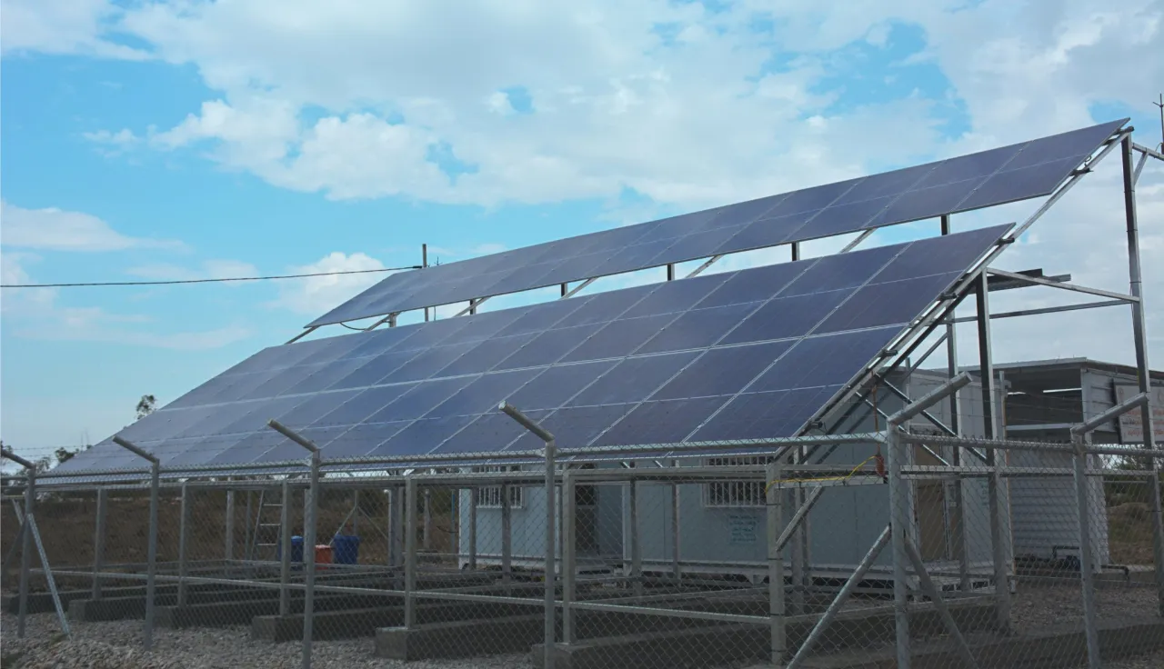 ICRC and IRCS solar system panels for RO water station in south Iraq.