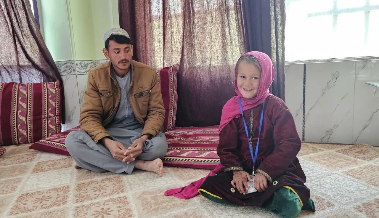 Sitting next to her father Nuqrudin, Zahida smiles even as she details the tragic story of losing her leg in an explosion