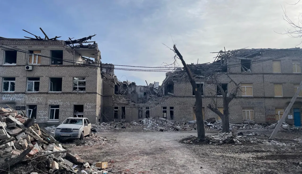 Damaged Selydove City Hospital in Donetsk Region, Ukraine. ICRC