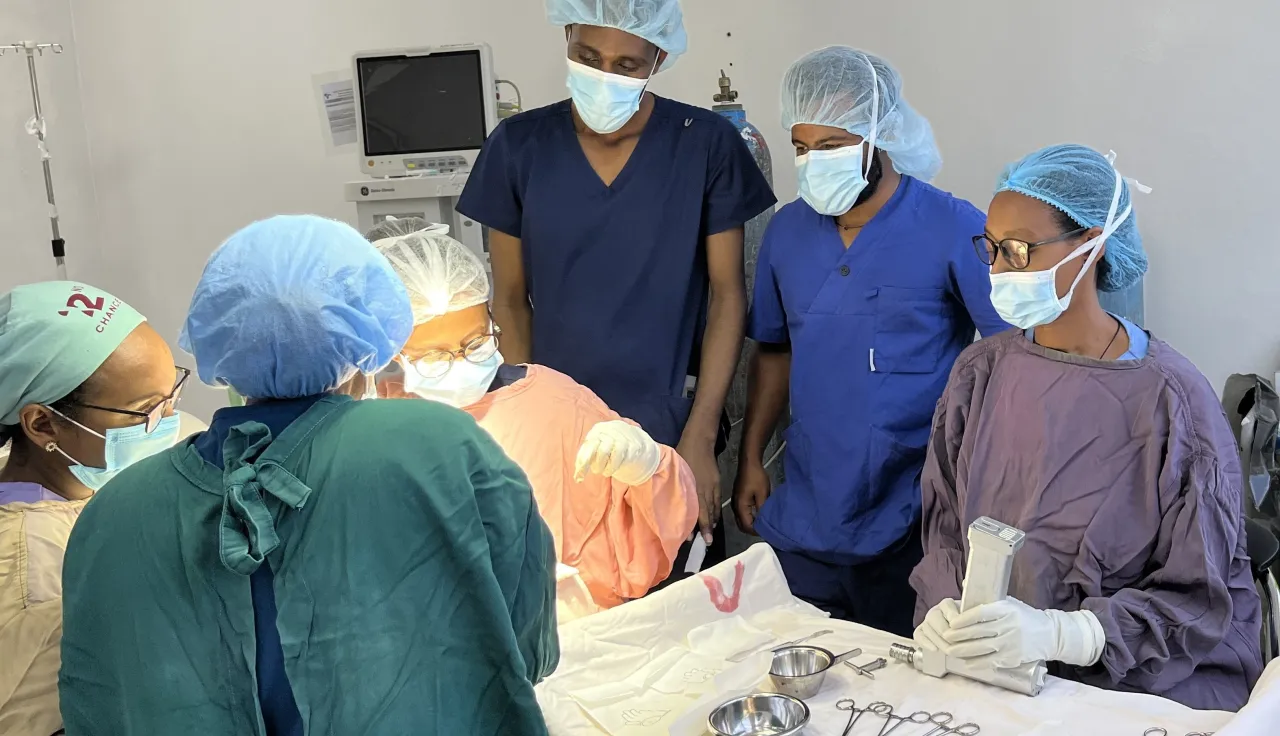 Drs. on practical training session