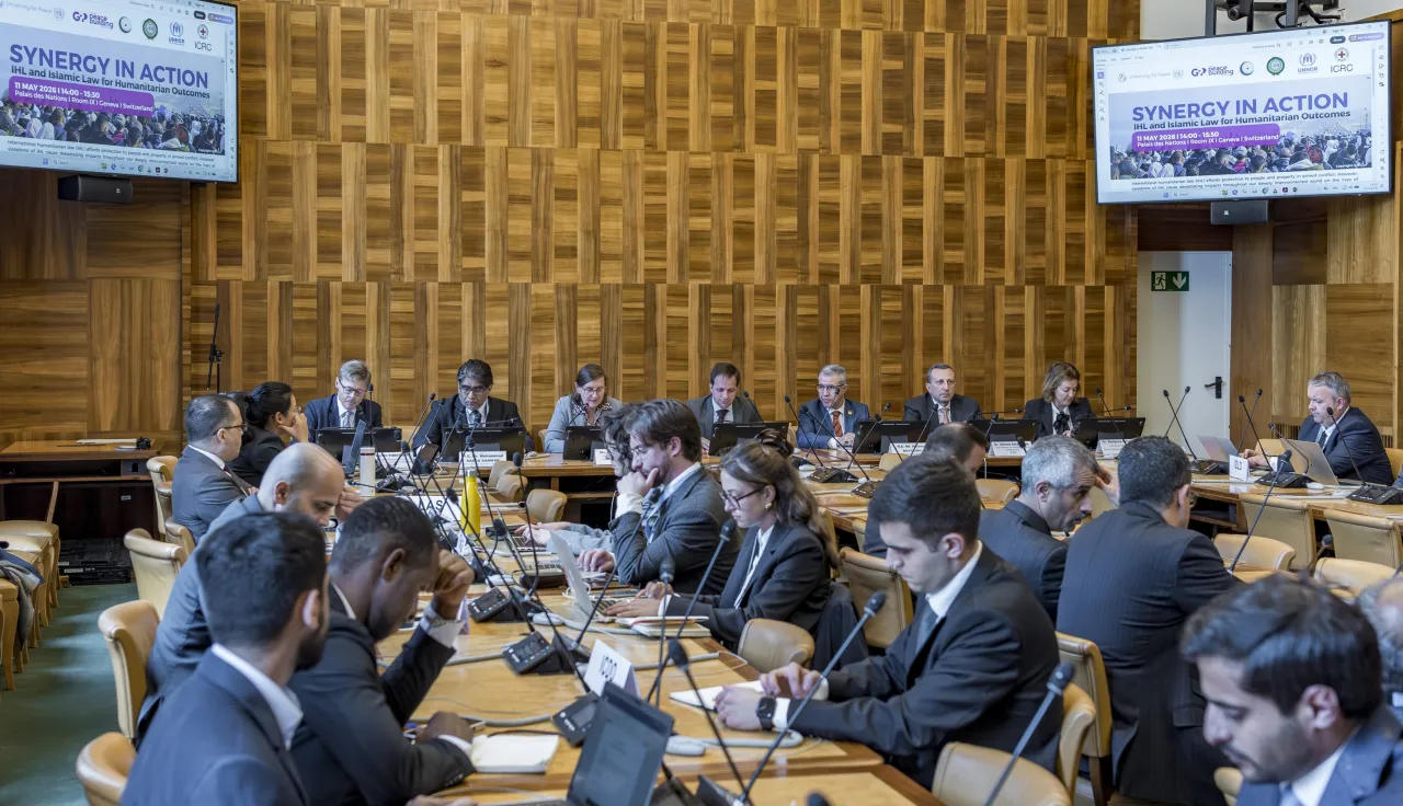 Synergy in Action: IHL and Islamic Law for Humanitarian Outcomes, a high-level event co-organized by the ICRC and the University for Peace with the support of the League of the Arab States, Organization of the Islamic Cooperation, United Nations High Commissioner on Refugees and the Geneva Peacebuilding Platform.
