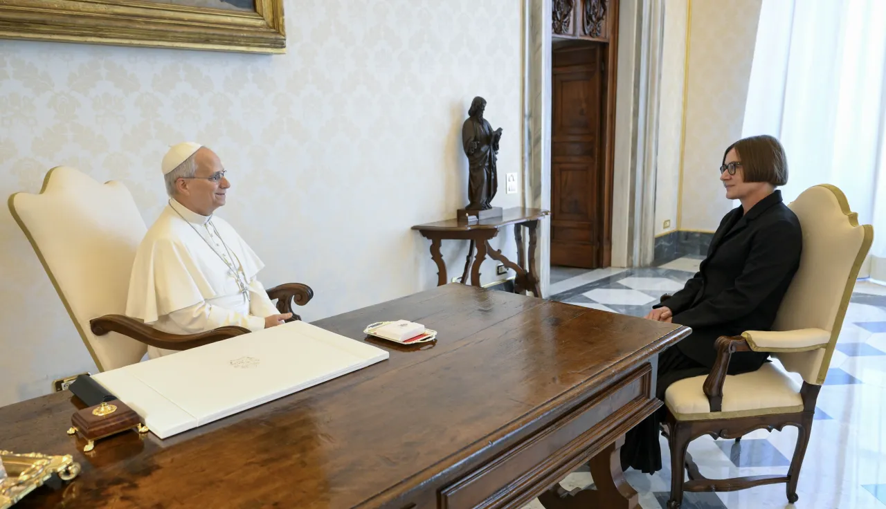 Pope Leo XIV and ICRC president Mirjana Spoljaric