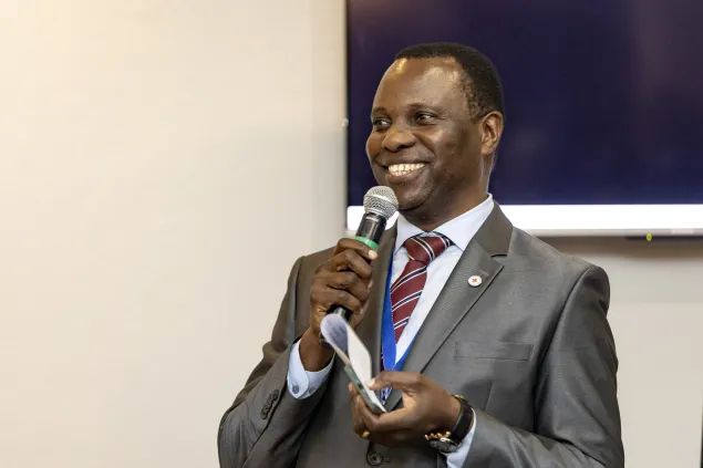 Jules Amoti Addressing the Participants of the conference 