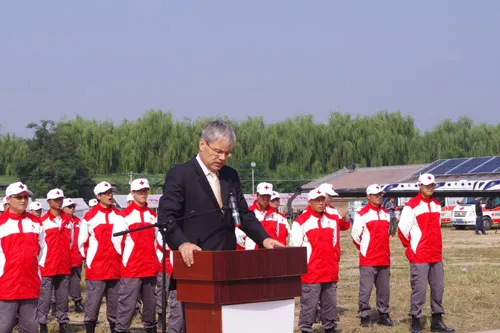红十字国际委员会东亚、东南亚及太平洋地区行动部主任阿兰•埃施利曼在开幕式上致词。