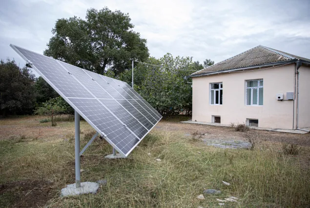 This is one of the solar powers installed at the primary health care center in Terter district, Azerbaijan.