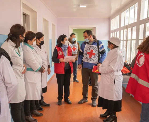 In 2022, in coordination with Azerbaijani health authorities and the AzRCS, we rehabilitated eight primary health-care centers in Aghdam and Terter districts to support the health care access in affected communities.