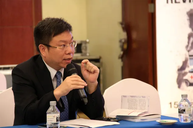 中国红十字会总会组织宣传部部长姚立新博士在现场与大家分享经验。