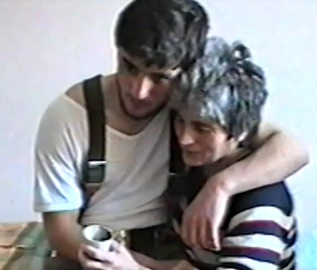 Eduard Khonelia with his mom