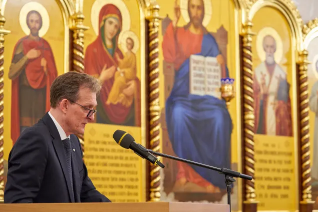 Выступление Бориса Мишеля.