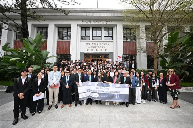 7. A group photo of the participants and judges on Day 3 of the 23rd Red Cross International Humanitarian Law Moot (Asia-Pacific Region).
