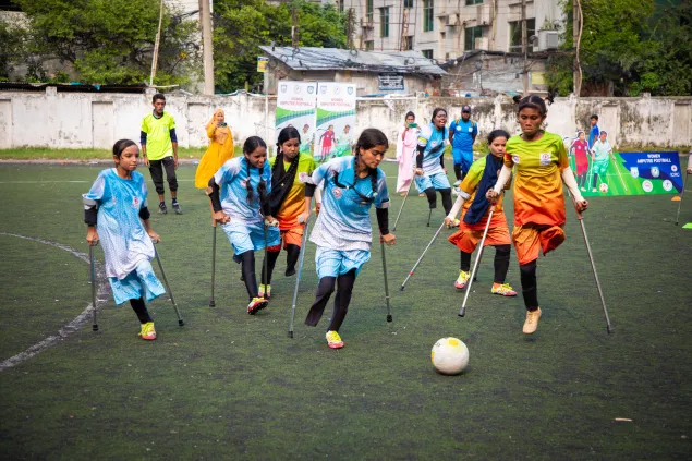 First-ever women’s amputee football training camp
