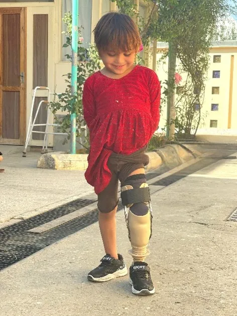 Mehrnaz, a beneficiary of the ICRC's physical rehabilitation centre in Badakhshan, Afghanistan