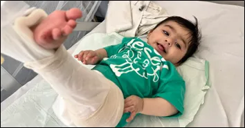 مالك - أحد المرضى في مستشفى الصليب الأحمر الميداني