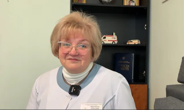 Svitlana Voronkova, hospital deputy director of the Selydove Central City Hospital. ICRC