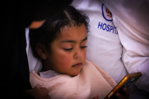 Rema on the hospital bed after her surgery