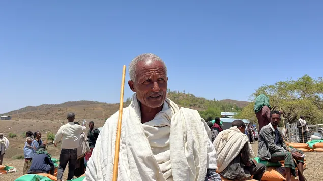 Fantaye Negash, head of nine family in Eirba, a village in Chercher Woreda of Southern Tigray