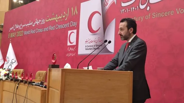 Red Cross Red Crescent Day speech by Robert Mardini in Tehran, Iran 2022.
