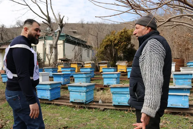 Harut with a local beekeeper