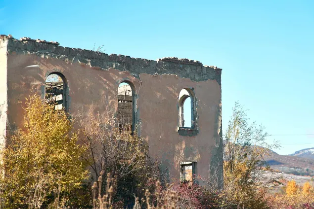 Signs of past hostilities are still visible in rural areas of South Ossetia 