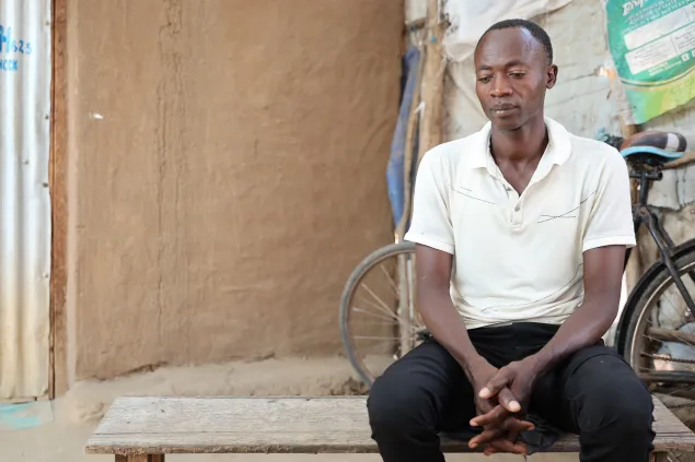 Amar in Kakuma Refugee Camp where he currently resides