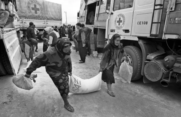  Food distribution to 1,240 families in Gadabay, Azerbaijan, 1997.